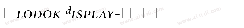 Glodok Display字体转换